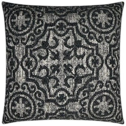 Linz Traditional Black Grey Large Throw Pillow Insert