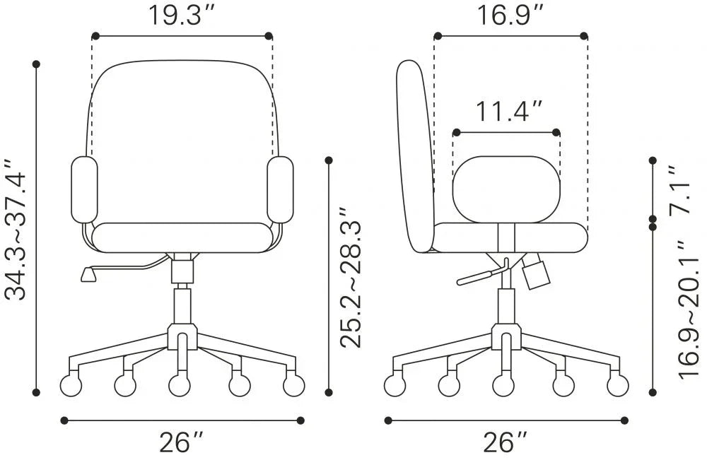 Lionel Adjustable Office Chair