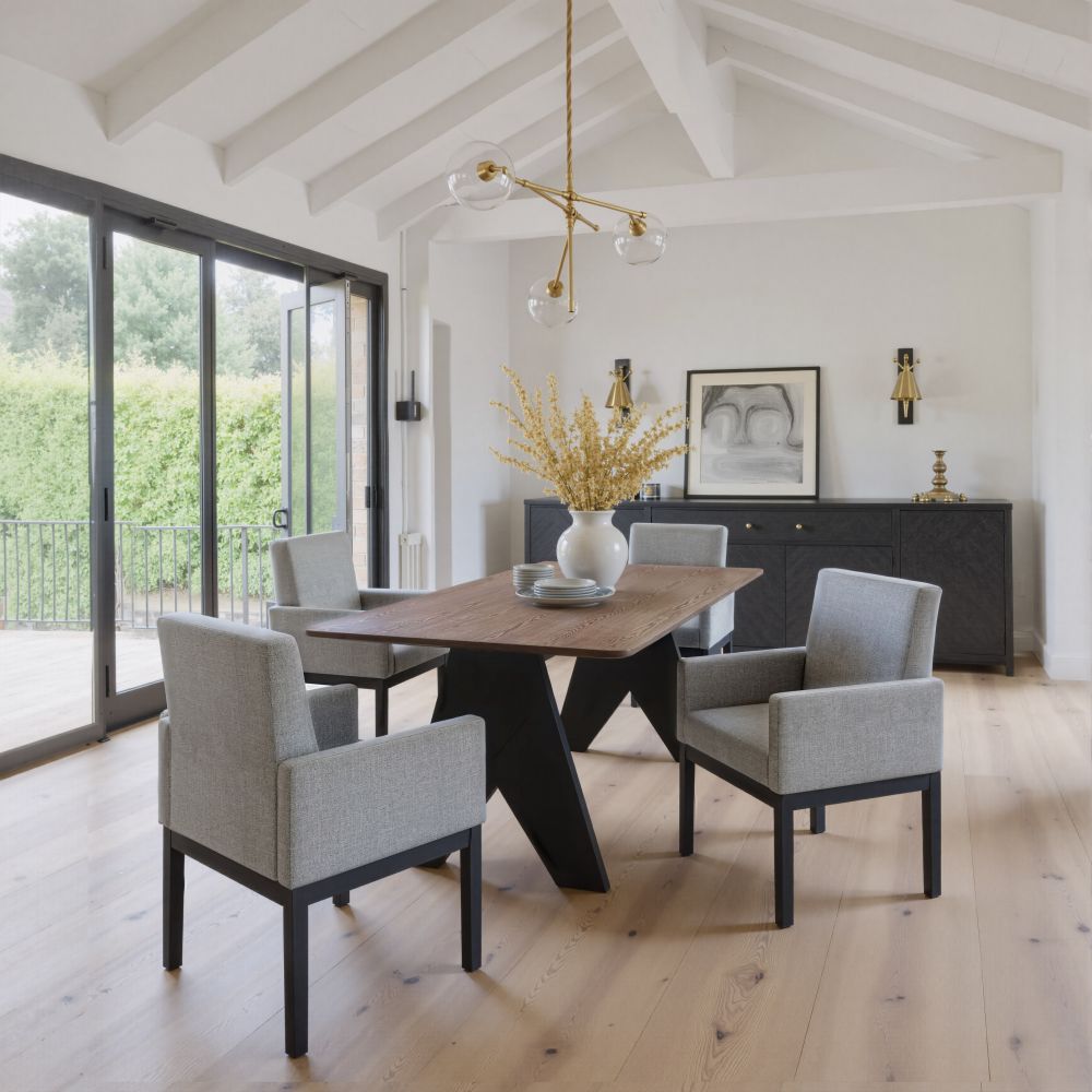 Lisse Wooden Rectangular Dining Table