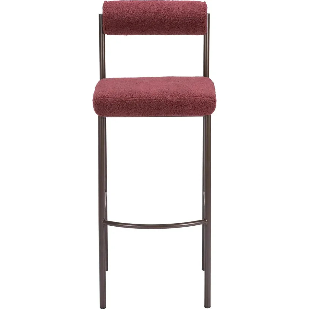 Livorno Barstool (Set of 2) Red & Bronze
