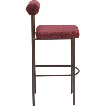 Livorno Barstool (Set of 2) Red & Bronze