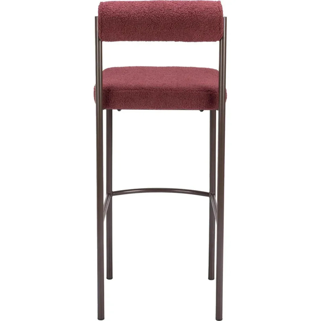 Livorno Barstool (Set of 2) Red & Bronze
