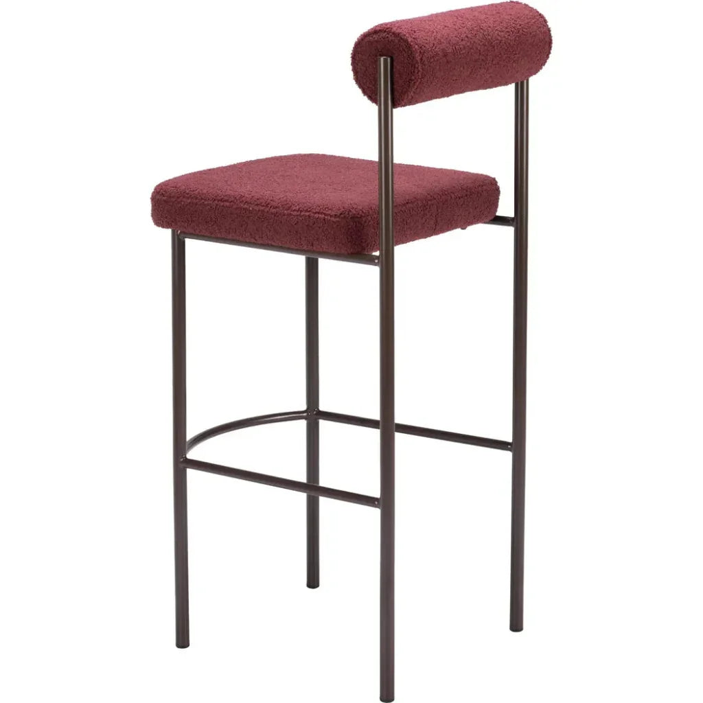 Livorno Barstool (Set of 2) Red & Bronze
