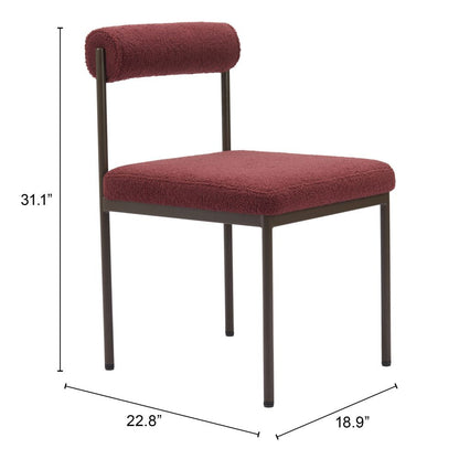 Livorno Shearling Fabric Dining Chair