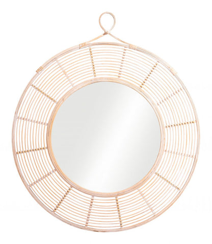 Lobo Painted Rattan Frame Wall Mirror