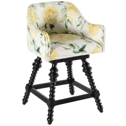 Loren Colorful Fabric Counter Stool