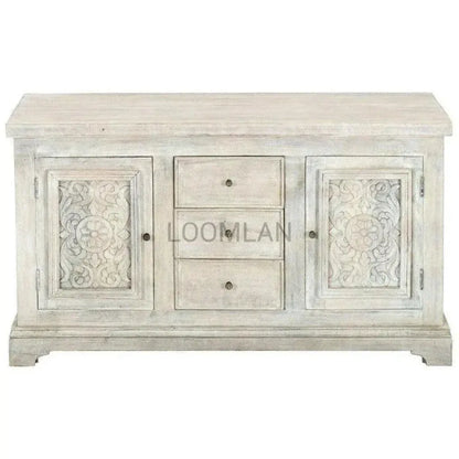 Loristra Hand Carved White Sideboard