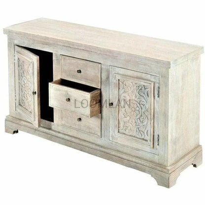 Loristra Hand Carved White Sideboard