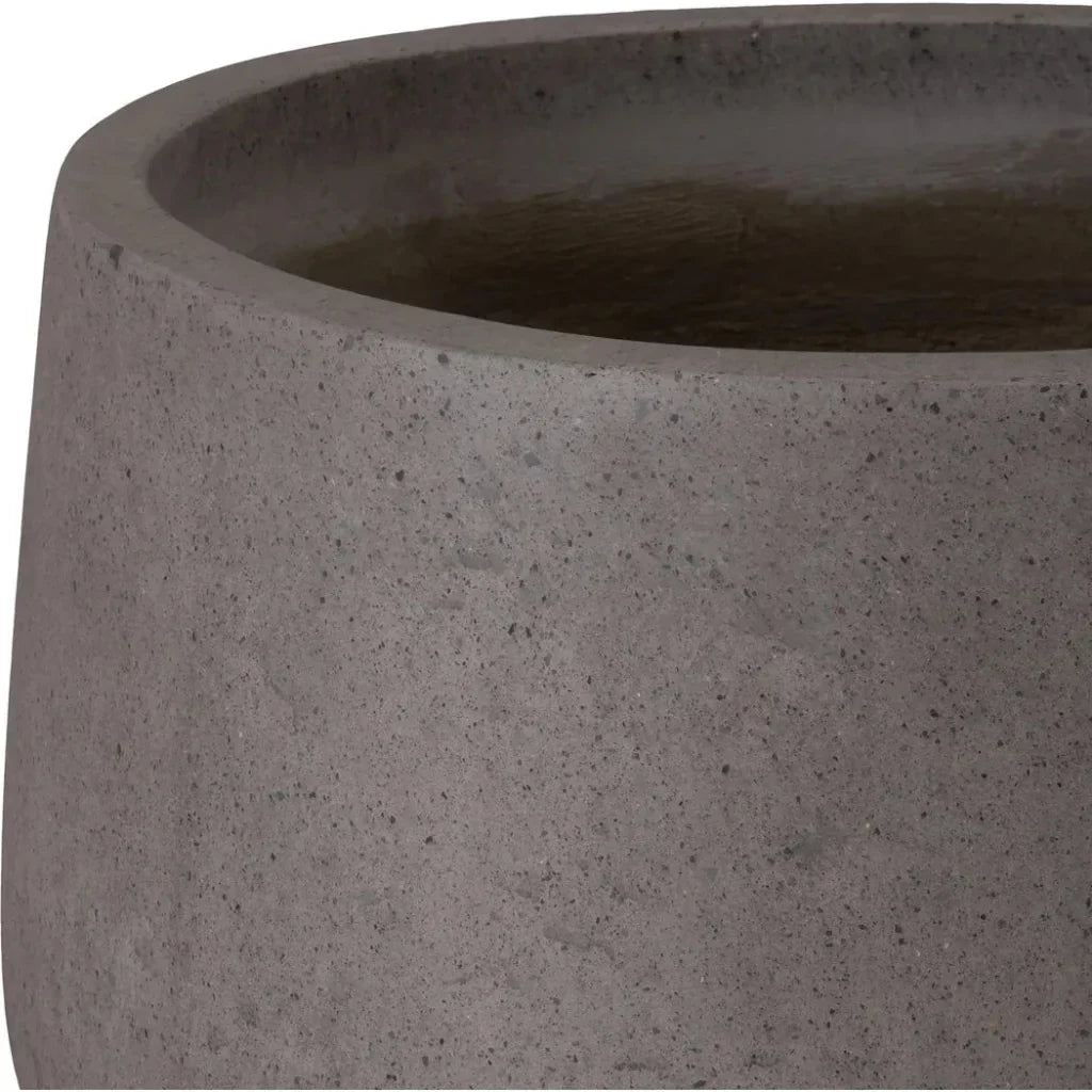 Low Opus Gray Terrazzo Round Planter