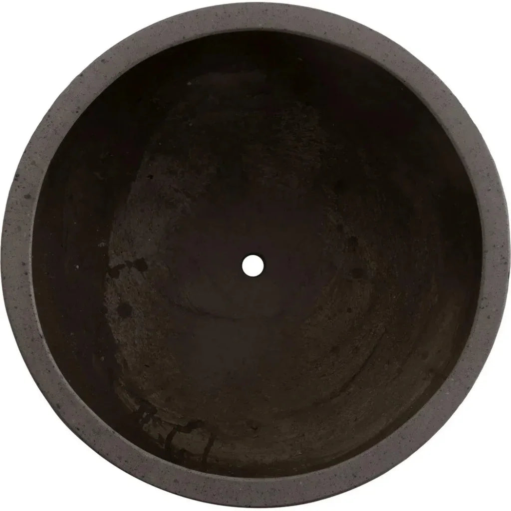 Low Opus Gray Terrazzo Round Planter
