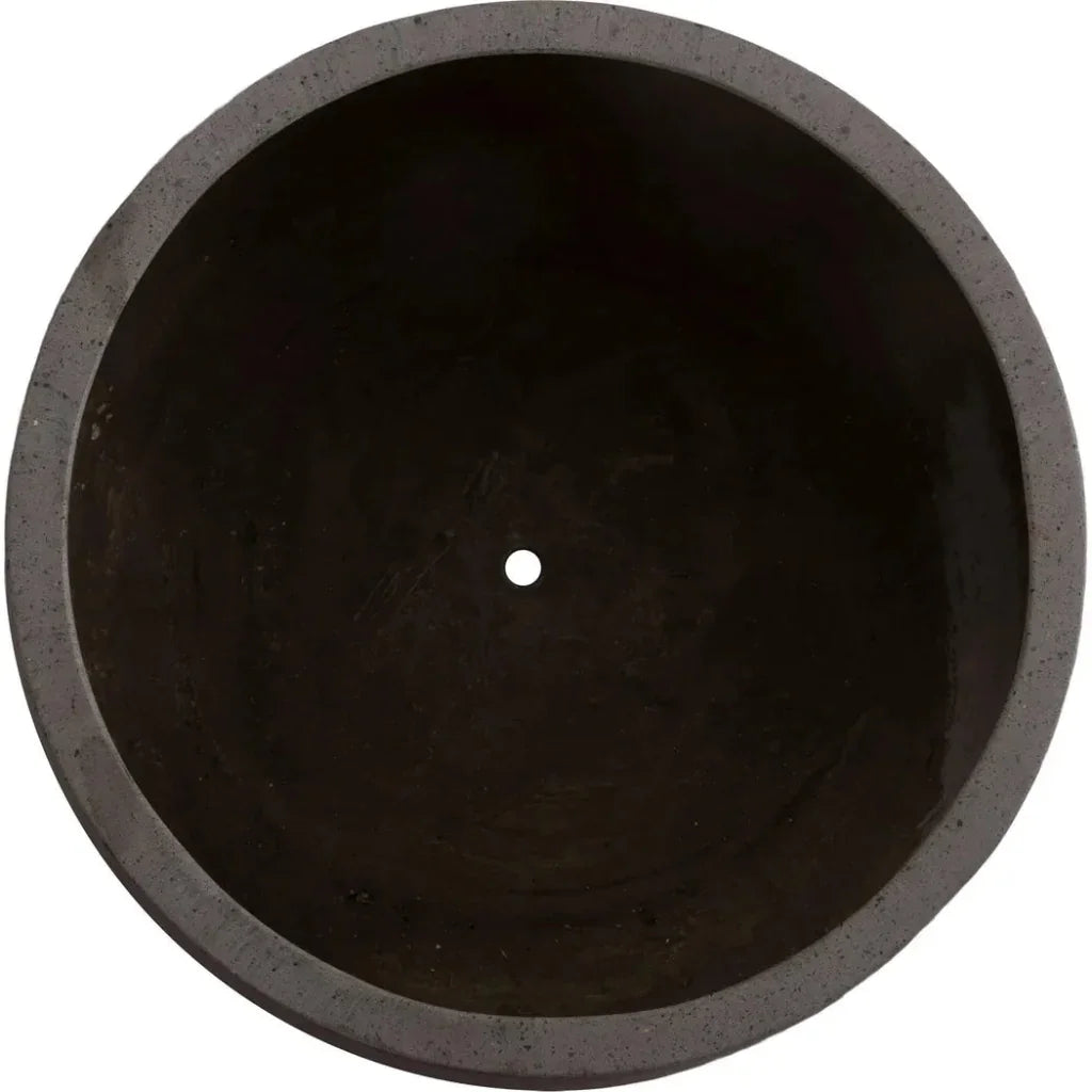 Low Opus Gray Terrazzo Round Planter