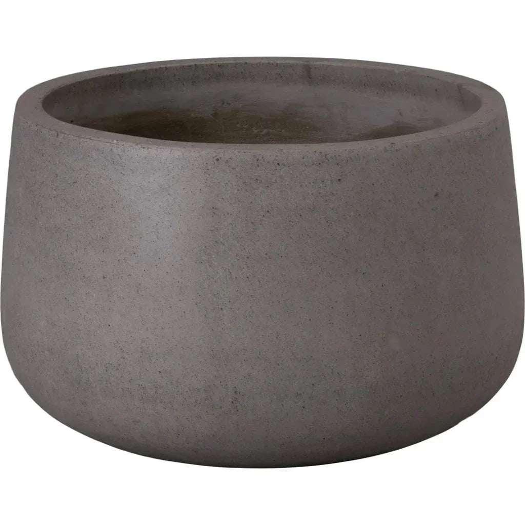 Low Opus Gray Terrazzo Round Planter