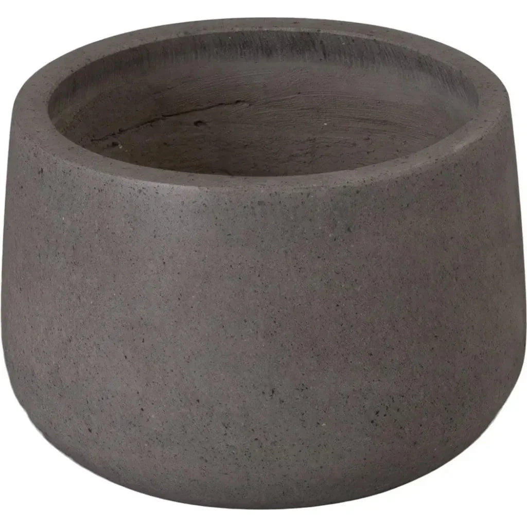 Low Opus Gray Terrazzo Round Planter