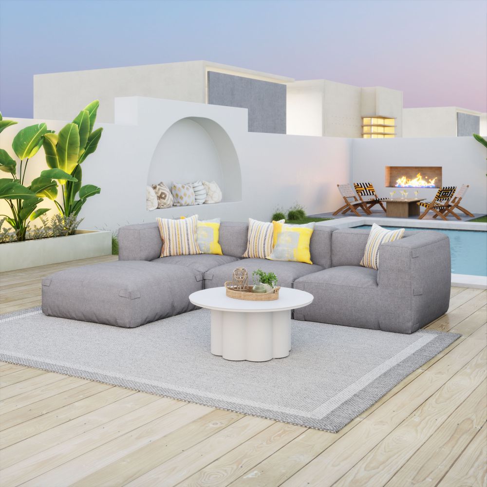 Luanda Olefin Fabric Outdoor Ottoman