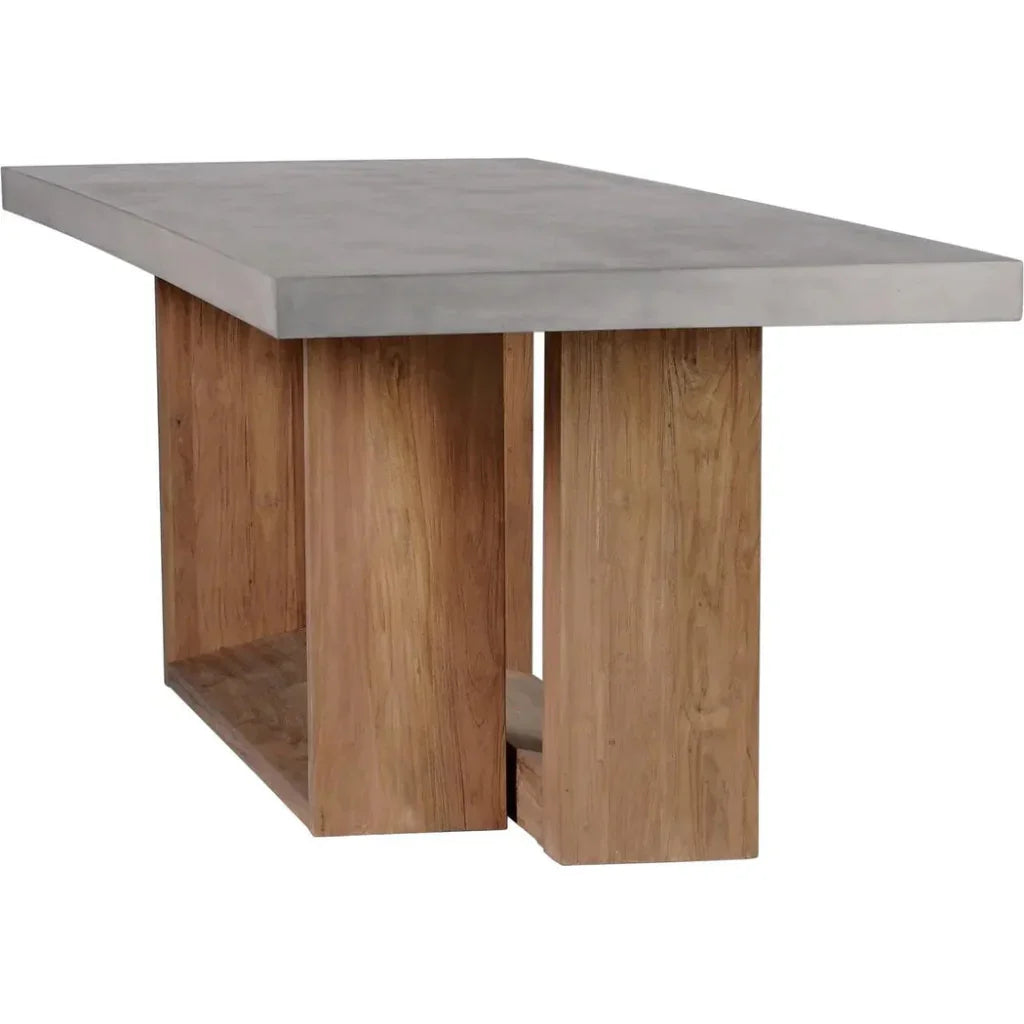 Lucca Outdoor Concrete Counter Table - Slate Gray