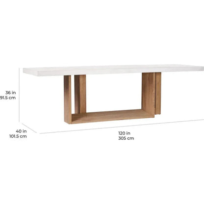 Lucca Outdoor Concrete Counter Table - Slate Gray