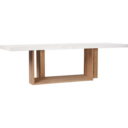Lucca Outdoor Concrete Counter Table - White Outdoor