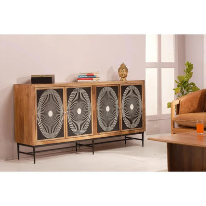 Luritha Bone Inlay Four Doors Sideboard