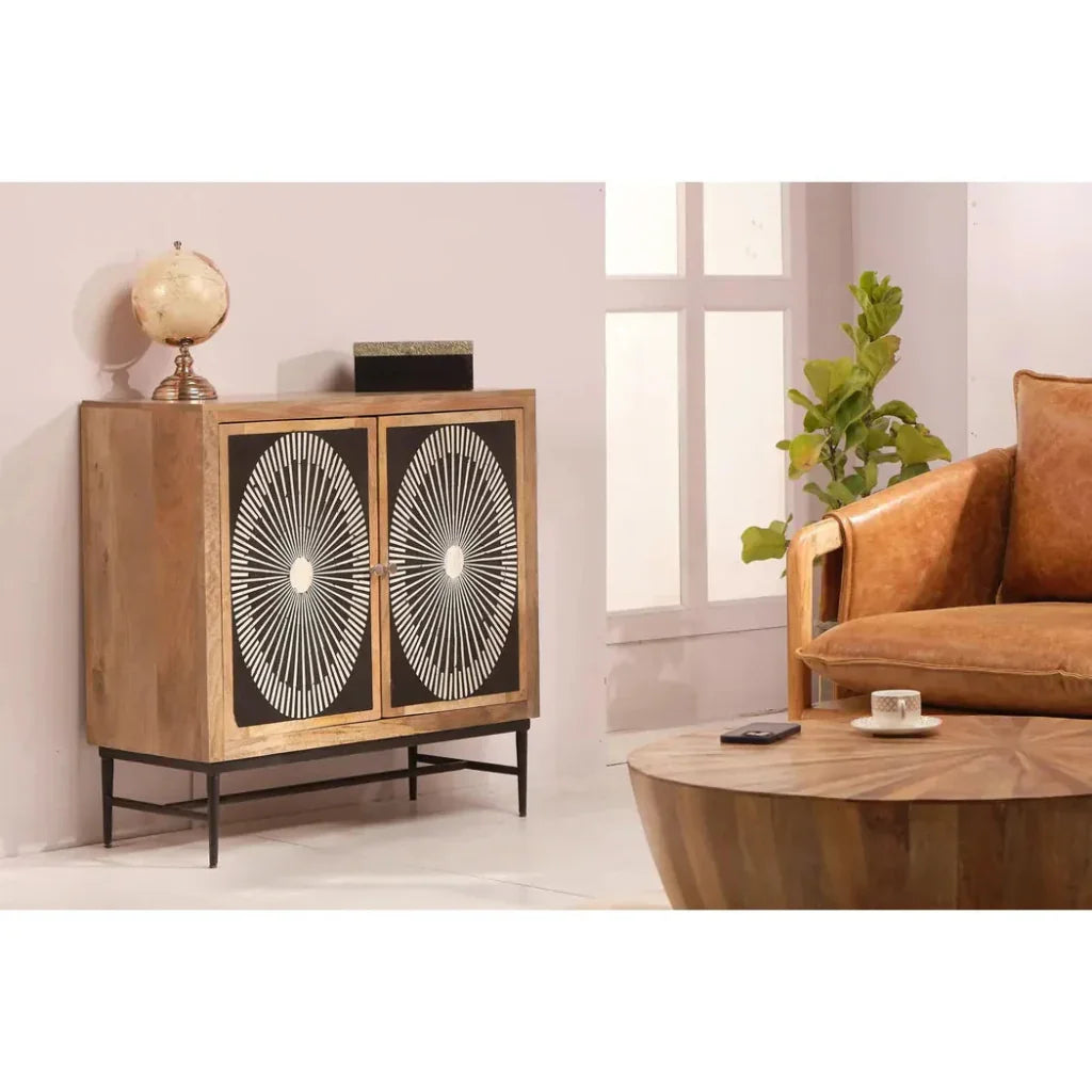 Luritha Bone Inlay Two Door Cabinet