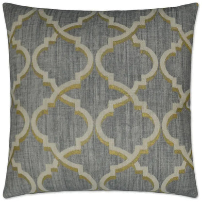 Lustrous Lattice Graphite Grey Throw Pillow Insert
