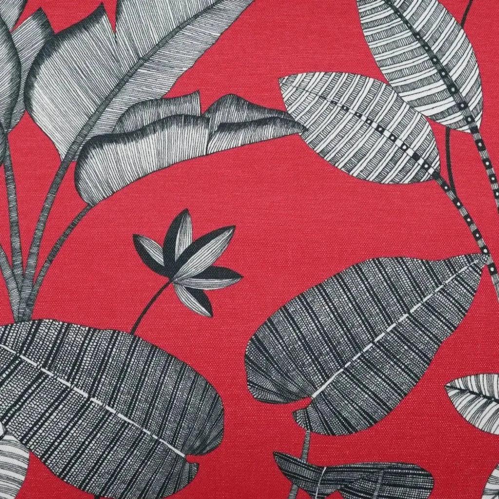 Luzon Red Floral Red Large Throw Pillow Insert