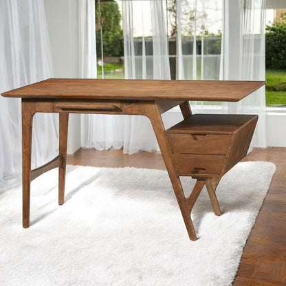 Lyira Three Drawers Wood Desk