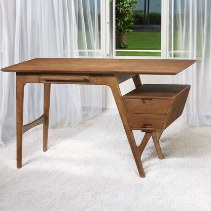 Lyira Three Drawers Wood Desk