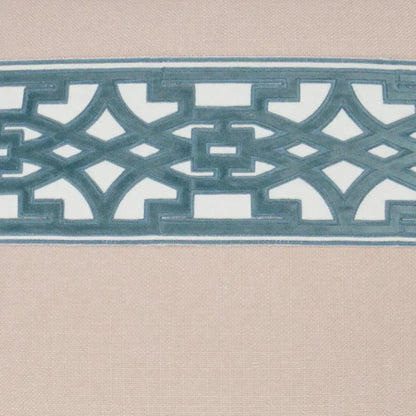 Lyon Blush Teal  Throw Pillow With Insert