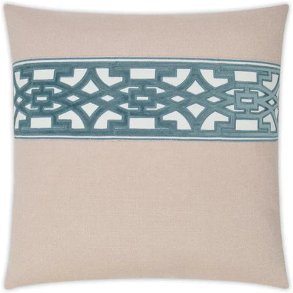 Lyon Blush Teal  Throw Pillow With Insert