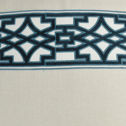 Lyon Pearl Blue Throw Pillow With Insert