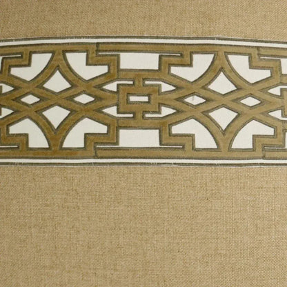 Lyon Saffron Brown Throw Pillow With Insert