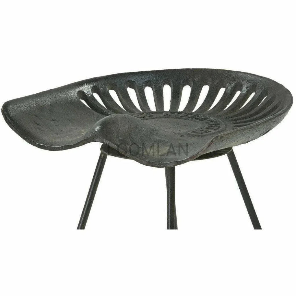 Lyri Antiqued Dining Tractor Bar Stool