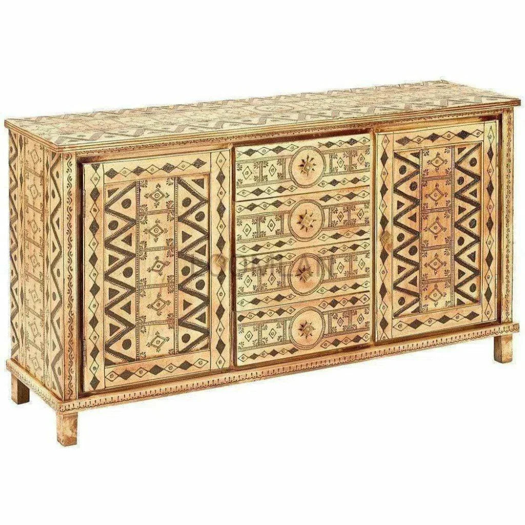 Lysindra Four Drawers Wood Sideboard