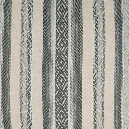Macaroon Stripes Mist Grey Large Throw Pillow Insert