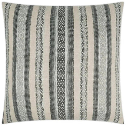 Macaroon Stripes Mist Grey Large Throw Pillow Insert