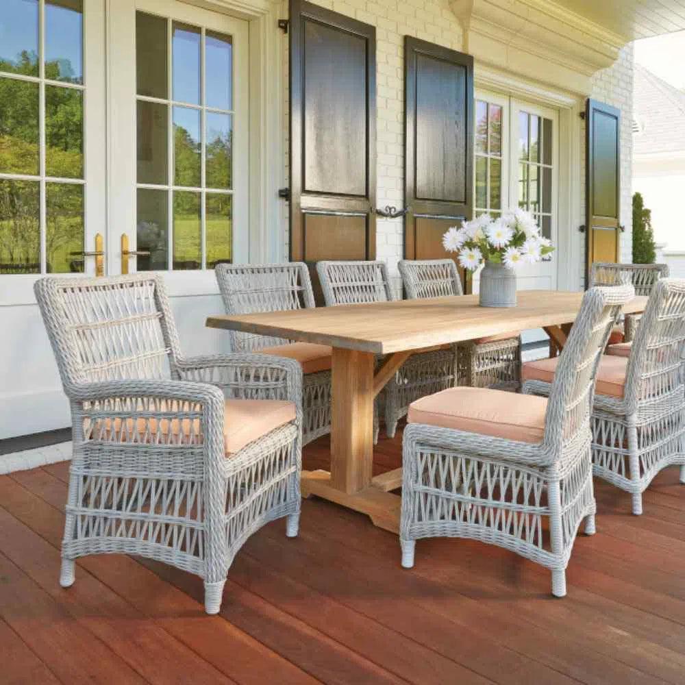 Mackinac All Weather Wicker Dining Chair Sunbrella