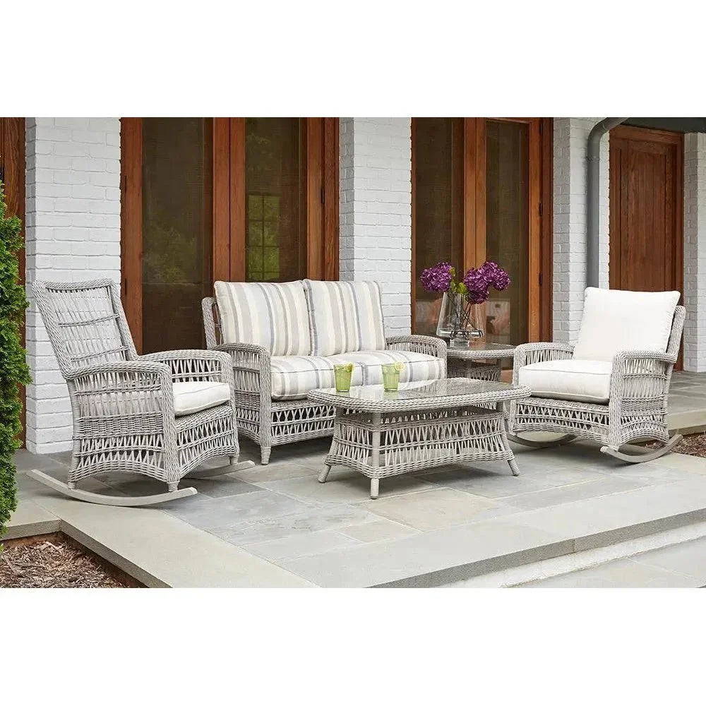 Mackinac Wicker Outdoor Rocker Lounge Chair Cushions