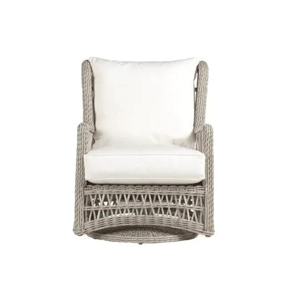 Mackinac Wicker Outdoor Swivel Glider Chair - High Back