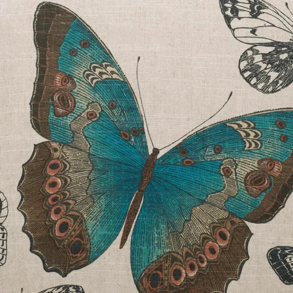 Madame Butterfly Turquoise Throw Pillow Insert