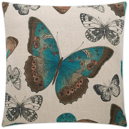 Madame Butterfly Turquoise Throw Pillow Insert