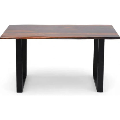 Maelira Iron Base Rectangular Dining Table