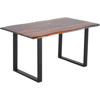 Maelira Iron Base Rectangular Dining Table