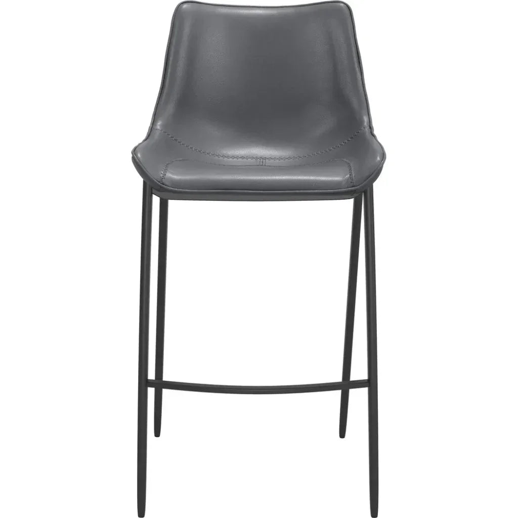 Magnus Bar Chair 2PC Dark Gray & Black