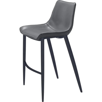 Magnus Bar Chair 2PC Dark Gray & Black