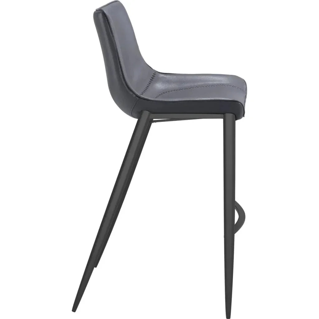 Magnus Bar Chair 2PC Dark Gray & Black