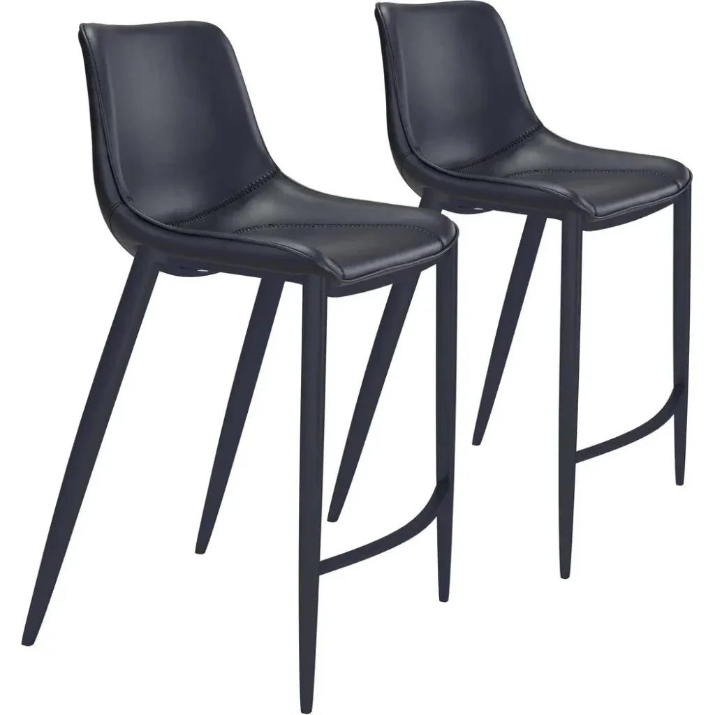 Magnus Bar Chair (Set of 2) Black