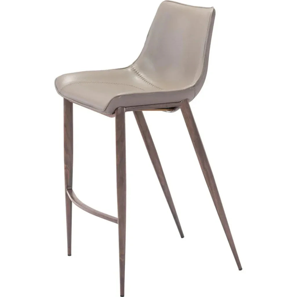 Magnus Bar Chair (Set of 2) Gray & Walnut