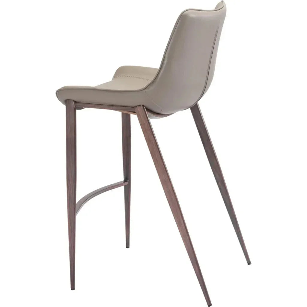 Magnus Bar Chair (Set of 2) Gray & Walnut