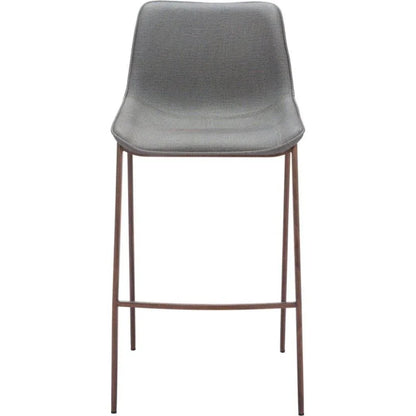 Magnus Barstool 2PC Slate Gray & Walnut