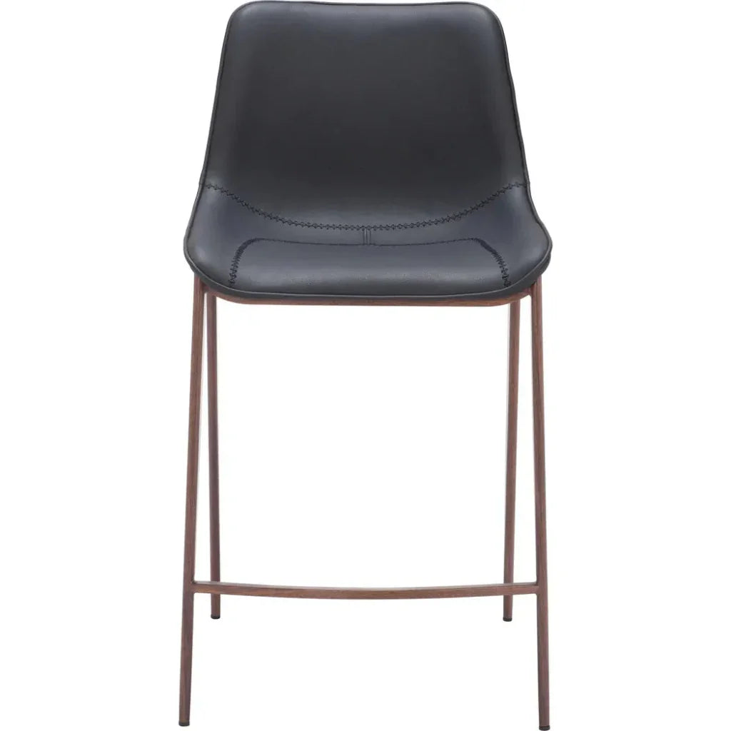 Magnus Black & Walnut Counter Stool 2PC
